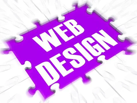 Web design means making an internet website or program - 3d illu Stock Illustration