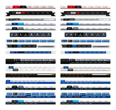 Web Design Menu Navigation Header Stock Illustration