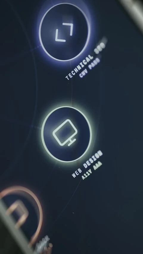 Web Design neon-style module icon Stock Footage 334951206