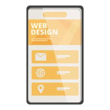 Web design plan icon cartoon vector. Service digital content Stockillustratie