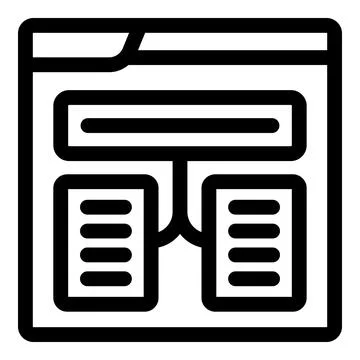 Web design process showing data connection in webpage Stock-Illustration