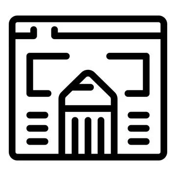 Web design process using pencil tool for creative editing on website イラスト素材