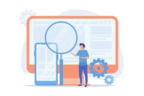 Web design. Production and maintenance of websites. Web graphic, interface .. Stock Illustration