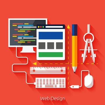 Web design. program for design and architecture. Stock Illustration