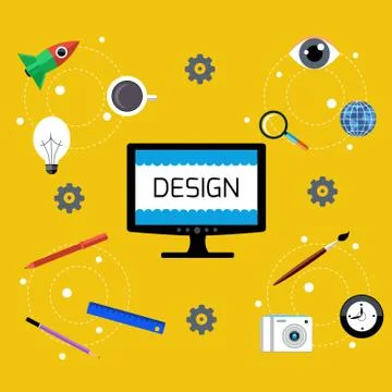 Web design. Program for design and architecture. Illustration