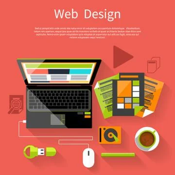 Web design. Program for design and architecture. Stock Illustration