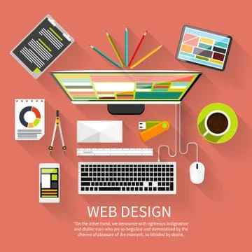 Web design. Program for design and architecture. Illustration