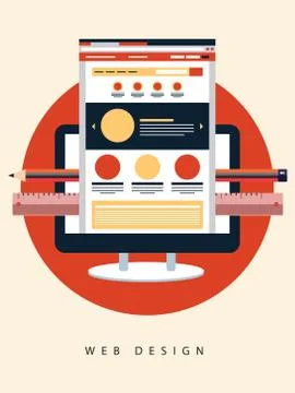 Web Design. Program For Design And Architecture. Stock Illustration