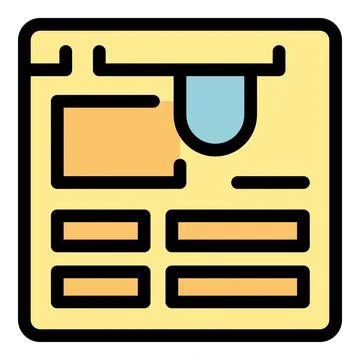 Web design project featuring a hanging bookmark icon, symbolizing efficient o Stock Illustration