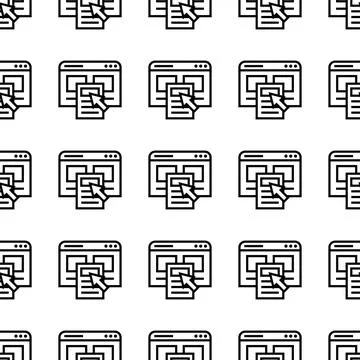 Web design seamless pattern vector illustration 스톡 일러스트