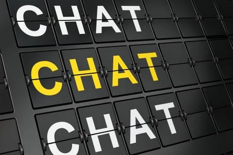 Web design SEO concept: Chat on airport board 스톡 일러스트