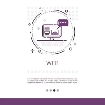 Web Design Software Development Computer Programming Device Technology Banner Stock Illustration