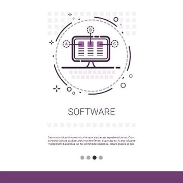 Web Design Software Development Computer Programming Device Technology Banner Stock Illustration