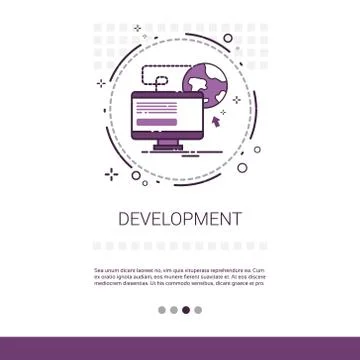 Web Design Software Development Computer Programming Device Technology Banner イラスト素材