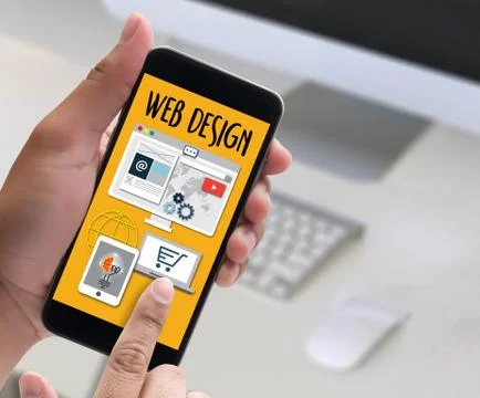 Web Design Software Media WWW and Website Design responsive web design Stock Photos