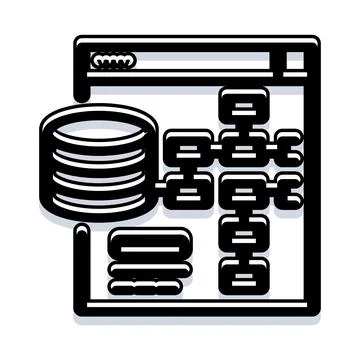 Web design structure planning database concept Illustrazione stock