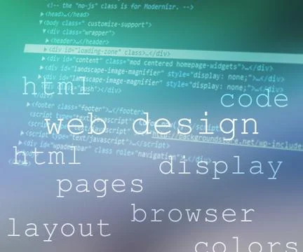 Web design tag cloud Stock Illustration