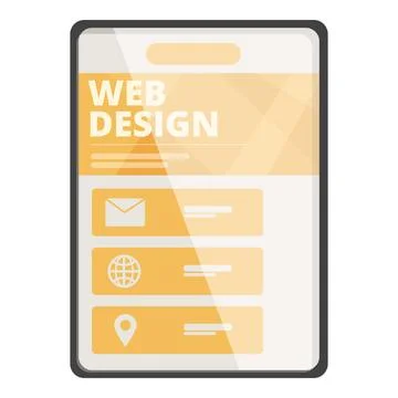Web design tool icon cartoon vector. Site modern business Illustrazione stock