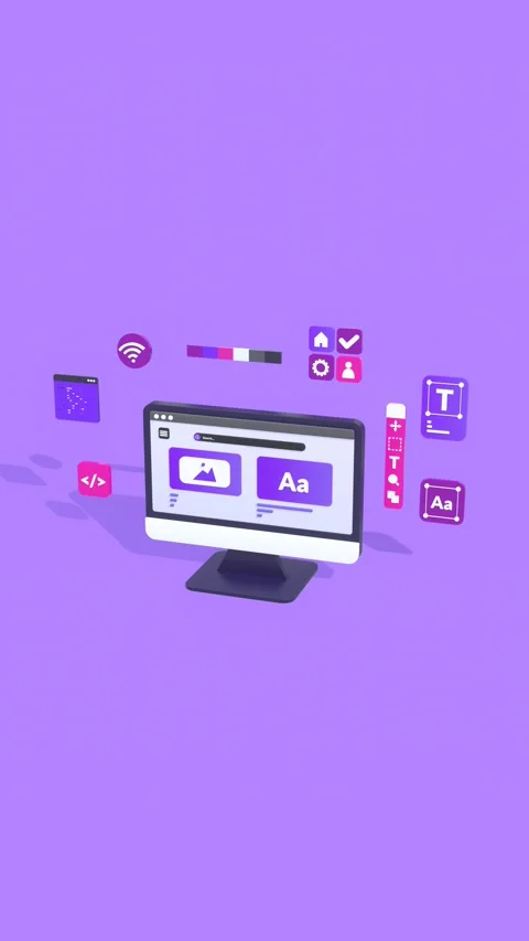 Web Design UX UI Animation for Mobile Marketing and Business Presentation. Видео 312534680