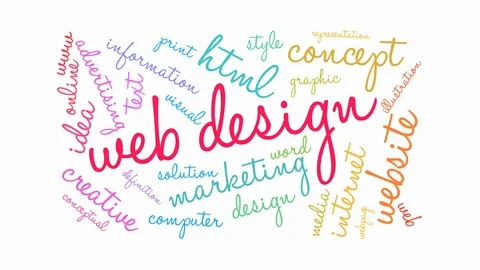 Web Design Word Cloud Stock Footage 92704634