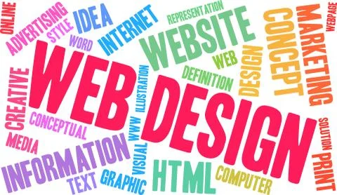 Web Design Word Cloud Stock-Illustration