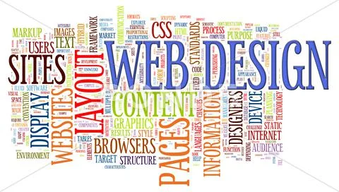 Web design word tags Stock Illustration