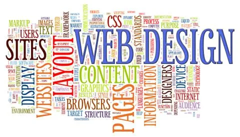 Web design word tags Stock Illustration