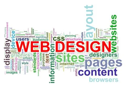 Web design word tags Stock Illustration