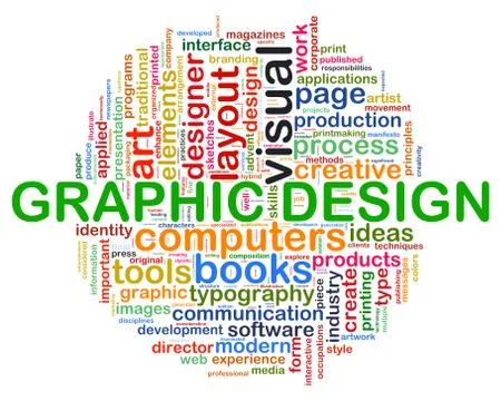 Web design wordcloud Stock Illustration
