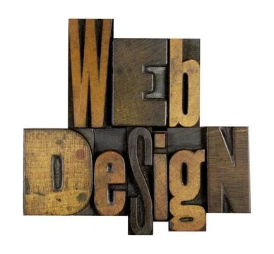 Web Design The words WEB DESIGN written in vintage letterpress type Copyri... 写真素材
