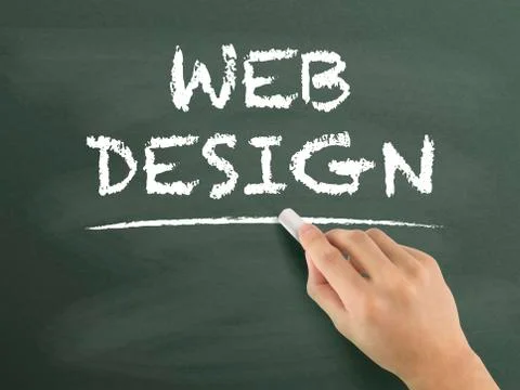 Web design words written by hand Stock-Illustration