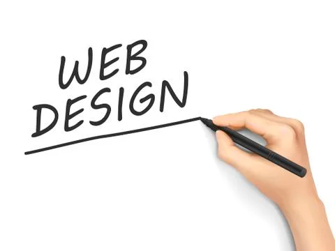 Web design words written by hand Stock-Illustration