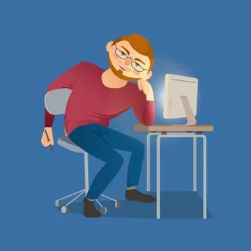 Web designer character Stockillustratie