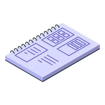 Web designer creating website interface layout on notebook Illustrazione stock