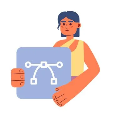 Web designer job flat concept vector spot illustration Stock Illustration