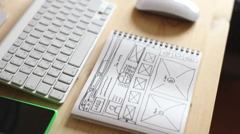 Web designer makes Vídeo Stock 64046322