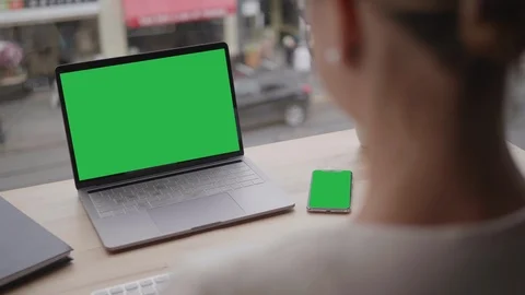 Web Designer Office Work, Young Designer Woman on Business Laptop Workstation Stock Footage 99667347