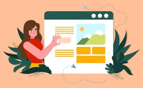 Web designer or programmer concept Stock-Illustration