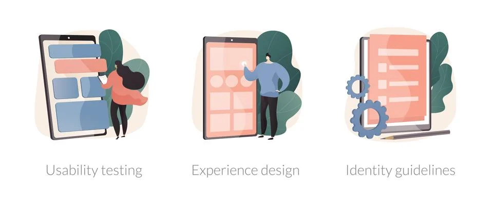 Web designer services abstract concept vector illustrations. Stock Illustration