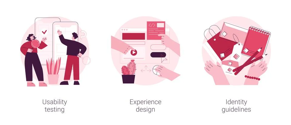 Web designer services abstract concept vector illustrations. Illustrazione stock