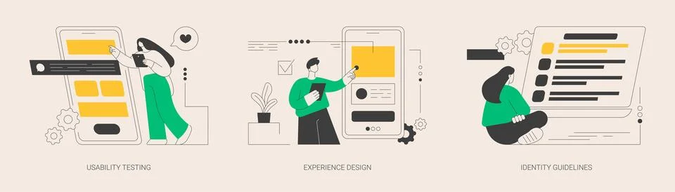 Web designer services abstract concept vector illustrations. Stock Illustration