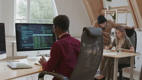 Web Designers Working in Office Stock Footage 143325846