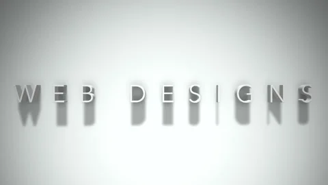 Web designs 3D title animation with shadows on a white background Stock Footage 297274908