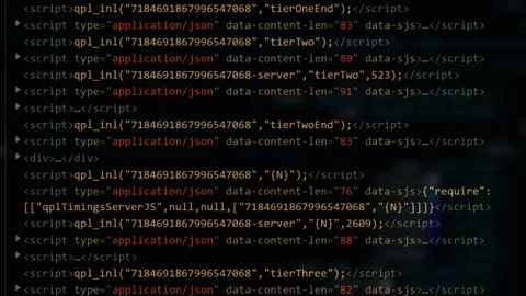 Web develope code animation. code program for development. Stock Footage 229108117
