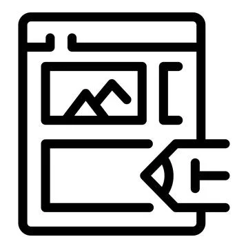 Web developer adding photo to website layout using content management system Stockillustratie