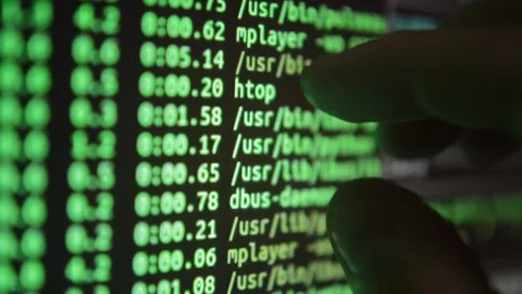 Web developer analyzing code program for software programming. Stock Footage 231470270