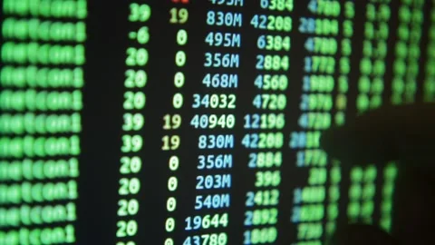 Web developer analyzing code program for software programming. Stock Footage 231470398