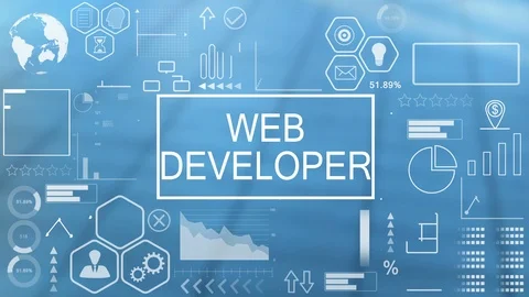 Web Developer, Animated Typography Video stock 116357703