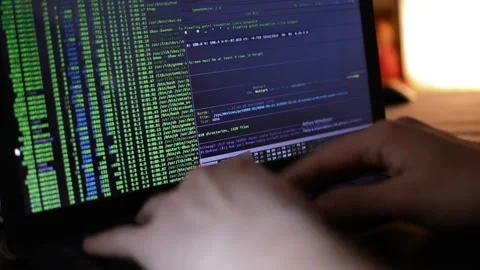 Web developer code a business network software. web developer technology Stock Footage 171854343