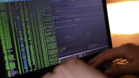 Web developer code a business network software. web developer technology Stock Footage 171854552